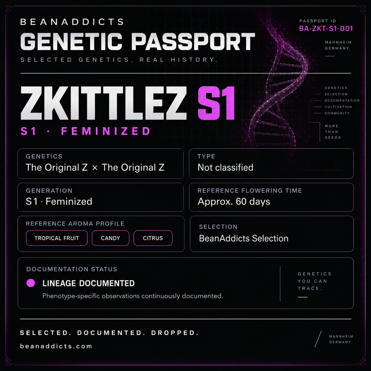 BeanAddicts Genetic Passport – Zkittlez S1